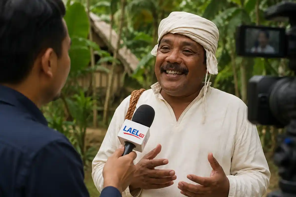 Eka Santosa memberikan wawancara terkait perlindungan Kekayaan Intelektual Komunal budaya Sunda.