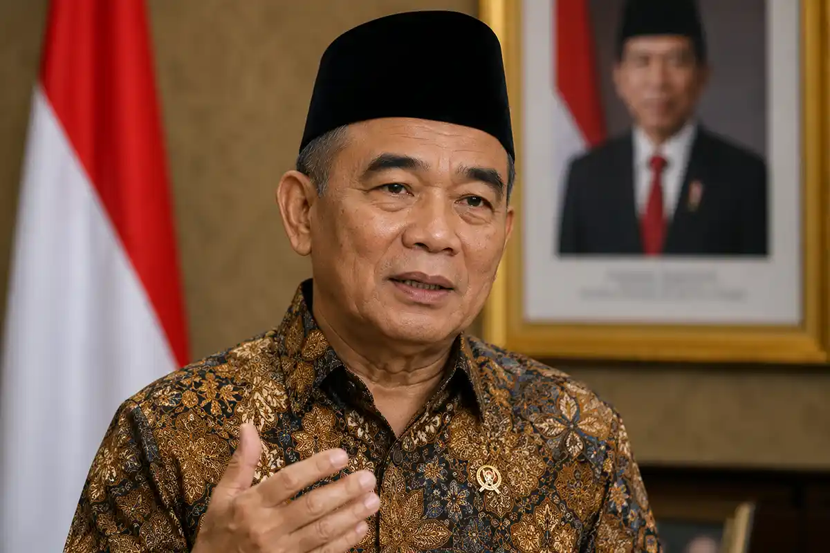 Potret Muhadjir Effendy terkait penundaan pemeriksaan saksi oleh KPK.