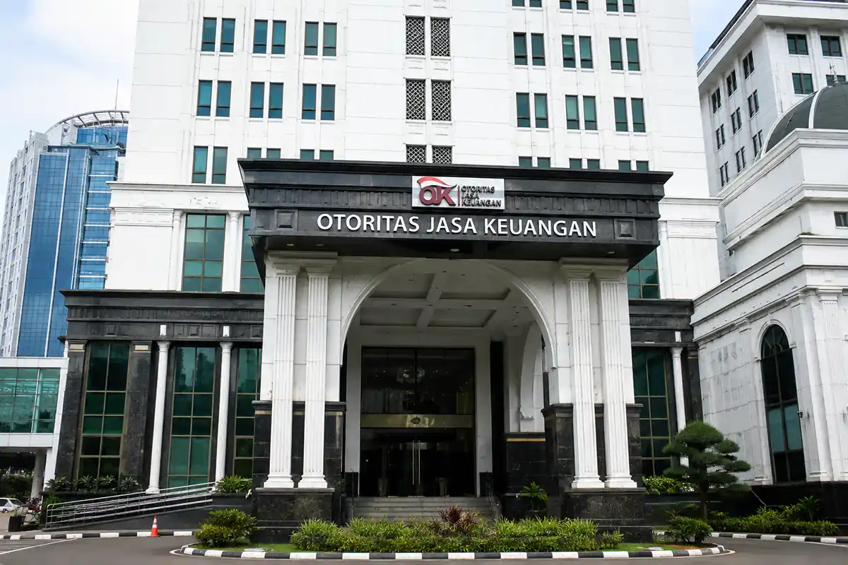 Gedung kantor pusat Otoritas Jasa Keuangan OJK di Jakarta.