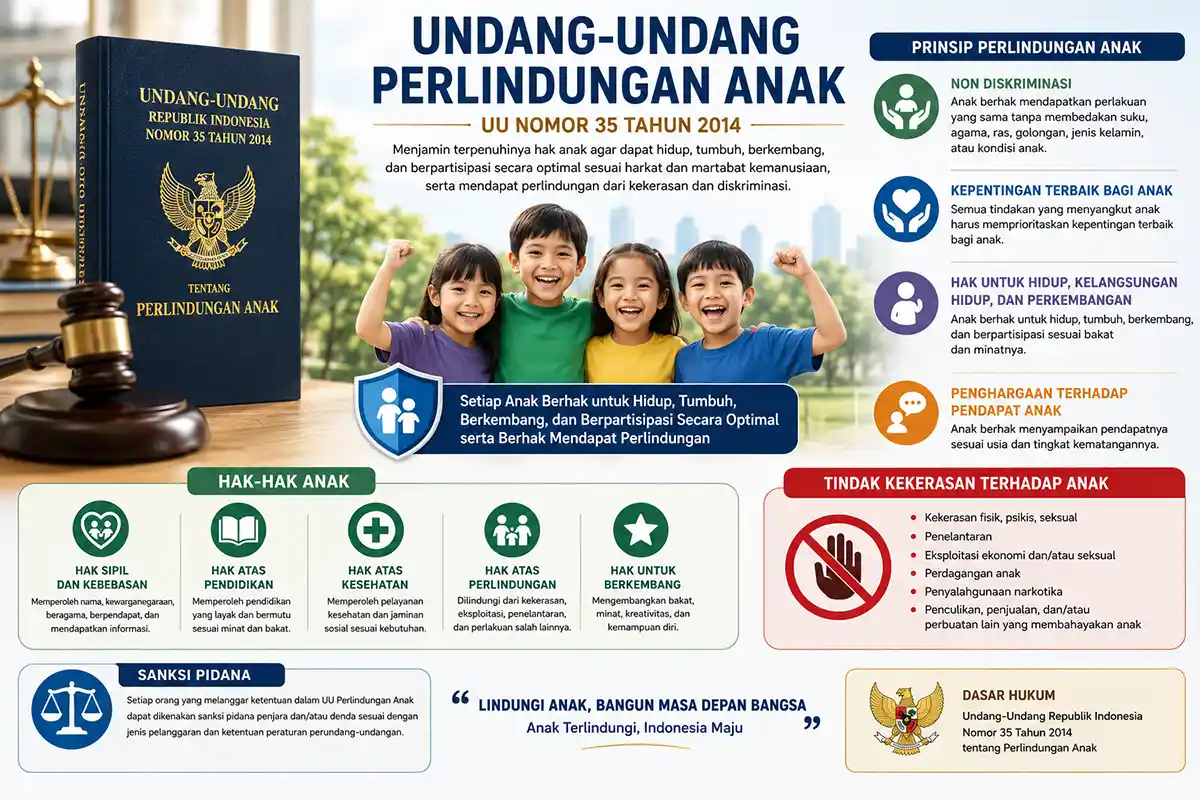 Infografis Undang-Undang Perlindungan Anak Nomor 35 Tahun 2014.
